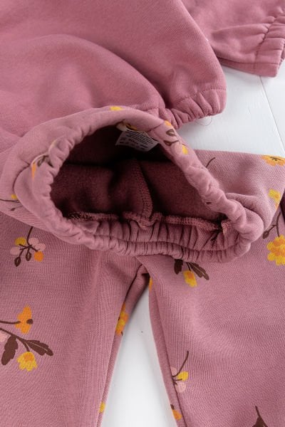 Çiçek Desenli 2'li Kışlık Kız Bebek Takım