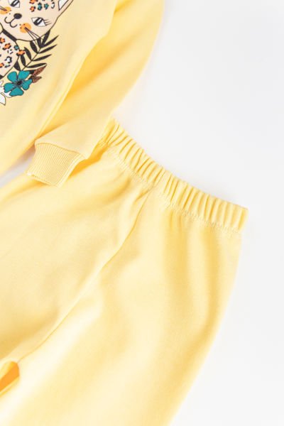 Figürlü Kız/Erkek Bebek Pijama Takımı SARI - 3-4 Yaş