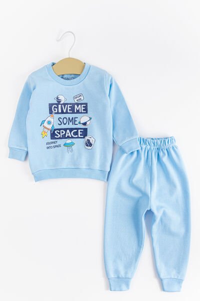 Figürlü Kız/Erkek Bebek Pijama Takımı MAVİ - 18-24 AY