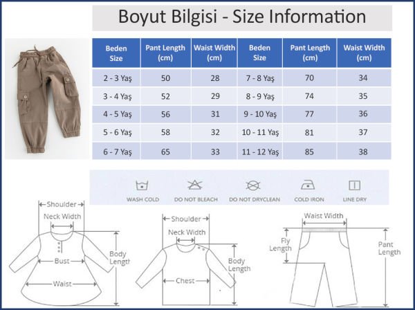 Kargo Cepli Beli Lastikli Jogger Erkek Çocuk Pantolon