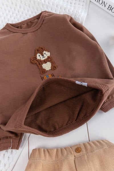 Figürlü 2'li Erkek Bebek Takım Alt Üst Bebek Takımı