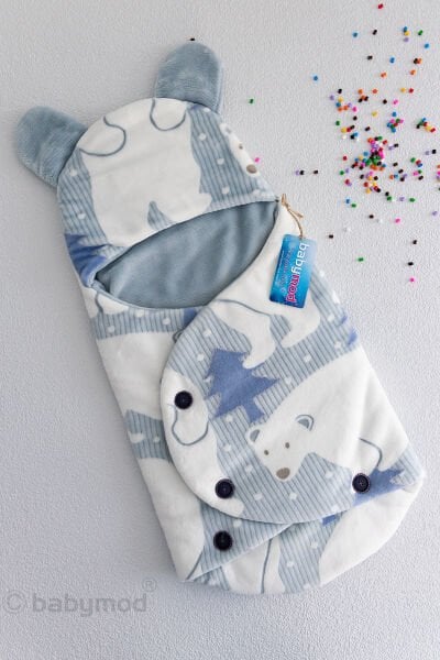 Bear Figürlü Erkek Bebek Kundak