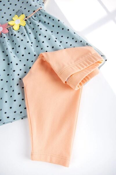 Taytlı Çiçekli Yazlık İkili Kız Çocuk Takım