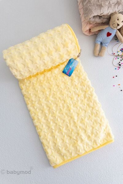 Yıldızlı Peluş Bebek Battaniyesi SARI