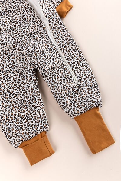 Elyaf Dolgulu 2.5 TogLeopar Desenli Çocuk Uyku Tulumu