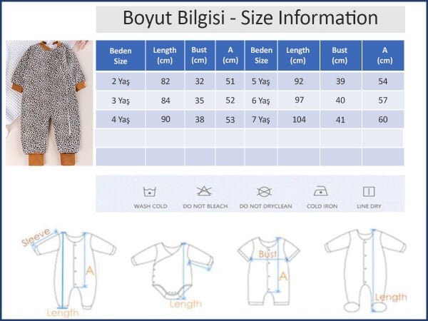 Elyaf Dolgulu 2.5 TogLeopar Desenli Çocuk Uyku Tulumu