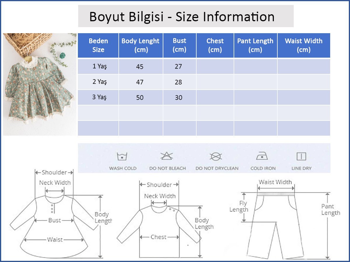 Çiçek Desenli Güpürlü Vintage Kız Çocuk Elbise