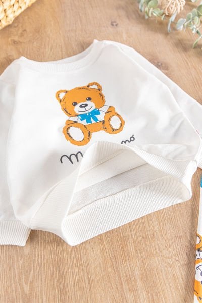 Ayıcık Figürlü 2'li Erkek Bebek Takım