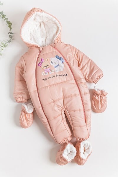 Peluş Astarlı Kız Bebek Astronot Tulum