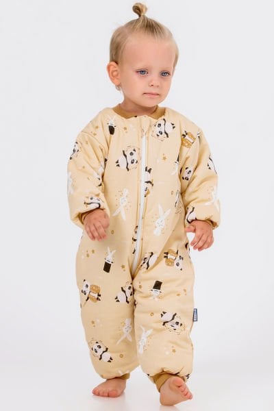 Elyaf Dolgulu 2,5 Tog Kız /Erkek Çocuk Uyku Tulumu Desenli