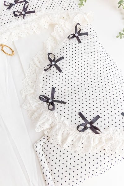 Puantiye Desenli Kız Bebek Kundak