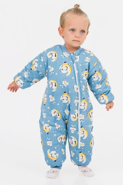 Elyaf Dolgulu 2,5 Tog Kız /Erkek Çocuk Uyku Tulumu Desenli