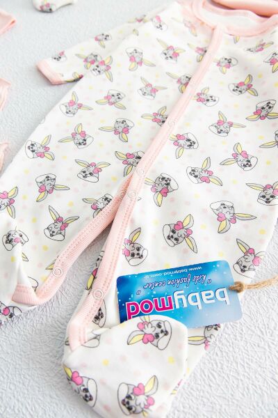 Sevimli Tavşan Tulumlu 8'li Kız Bebek Hastane Çıkışı Zıbın Seti