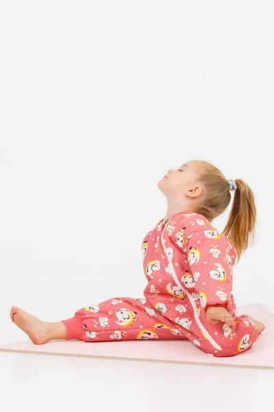 Elyaf Dolgulu 2,5 Tog Kız /Erkek Çocuk Uyku Tulumu Desenli Gül kurusu - 3 Yaş