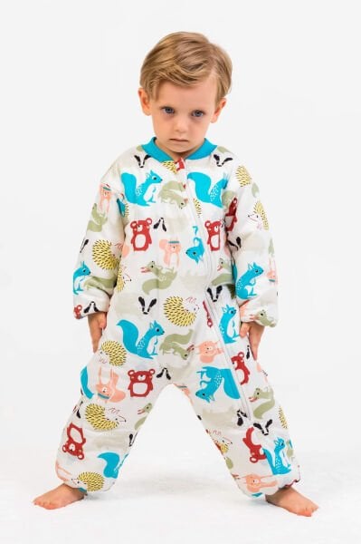 Elyaf Dolgulu 2,5 Tog Pamuklu Penye Astarlı Kız /Erkek Çocuk Uyku Tulumu