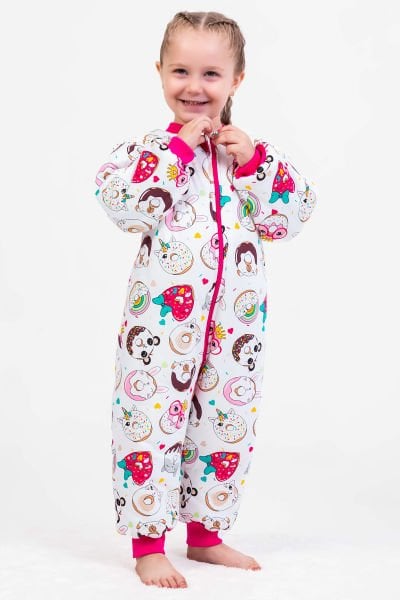 Elyaf Dolgulu 2,5 Tog Fiğürlü Kız Çocuk Uyku Tulumu Fiğürlü