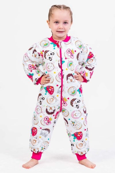 Elyaf Dolgulu 2,5 Tog Fiğürlü Kız Çocuk Uyku Tulumu Fiğürlü