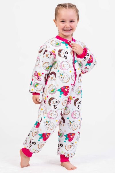 Elyaf Dolgulu 2,5 Tog Fiğürlü Kız Çocuk Uyku Tulumu Fiğürlü