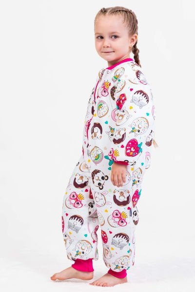 Elyaf Dolgulu 2,5 Tog Fiğürlü Kız Çocuk Uyku Tulumu Fiğürlü