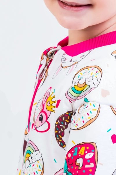 Elyaf Dolgulu 2,5 Tog Fiğürlü Kız Çocuk Uyku Tulumu Fiğürlü