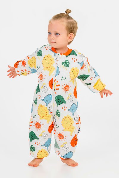 Elyaf Dolgulu 2,5 Tog Pamuklu Penye Astarlı Kız /Erkek Çocuk Uyku Tulumu Truncu - 1 Yaş