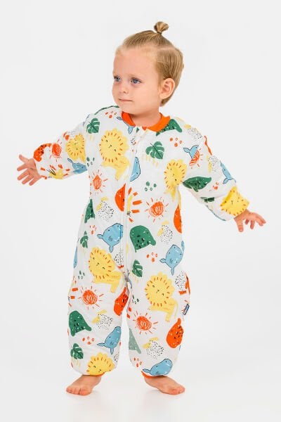 Elyaf Dolgulu 2,5 Tog Pamuklu Penye Astarlı Kız /Erkek Çocuk Uyku Tulumu Truncu - 3 Yaş