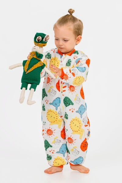 Elyaf Dolgulu 2,5 Tog Pamuklu Penye Astarlı Kız /Erkek Çocuk Uyku Tulumu Truncu - 3 Yaş