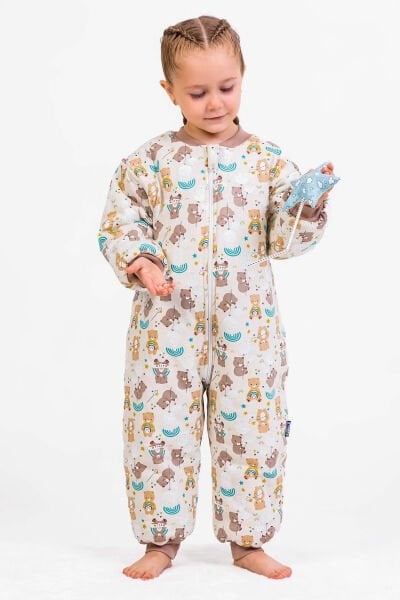 Elyaf Dolgulu 2,5 Tog Pamuklu Penye Astarlı Kız /Erkek Çocuk Uyku Tulumu