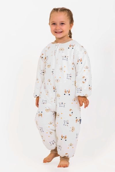 Elyaf Dolgulu 2,5 Tog Pamuklu Penye Astarlı Kız /Erkek Çocuk Uyku Tulumu