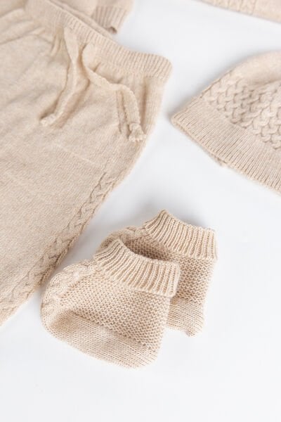 Triko Erkek Bebek Hastane Çıkışı  Hediyelik Bebek Seti