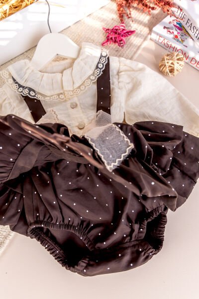 Kız Bebek Elbise Salopet Şık Özel Gün Dogum Günü Elbisesi