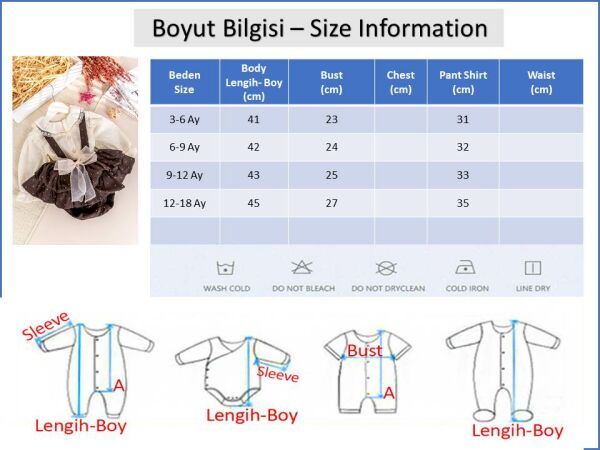 Kız Bebek Elbise Salopet Şık Özel Gün Dogum Günü Elbisesi