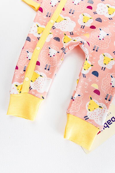 Kuzu Figürlü 3'lü Kız Bebek Tulum Bebek Takım