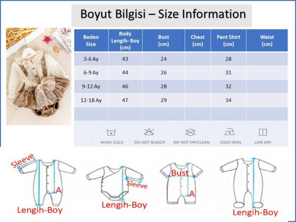 Fisto yakalı Kız Bebek Salopet Elbise Takım