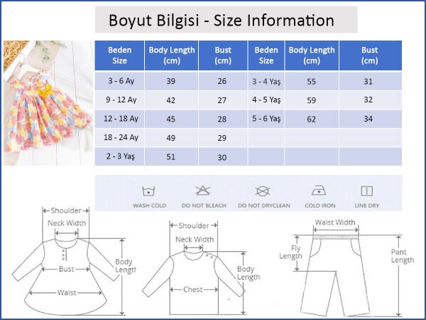 Çiçek Desenli Fiyonklu Yazlık Kız Bebek/Çocuk Elbise SOMON - 18-24 AY