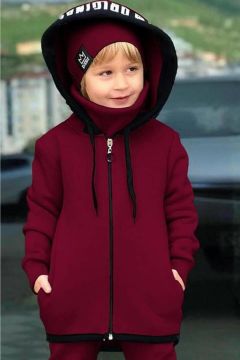 Erkek Çocuk Bereli Original Cool Kırmızı Eşofman Takım
