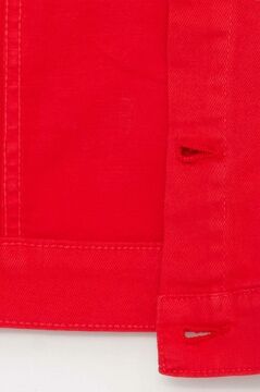 Erkek Çocuk Motor Baskılı Tişört Önü Düğmeli Ceket Kırmızı Kot Alt Üst Takım 3-12 Yaş