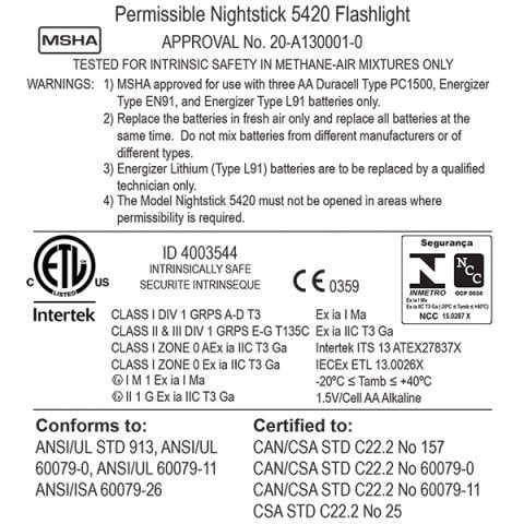 Nightstick XPP-5420GA ATEX Exproof El Feneri