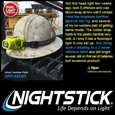 Nightstick XPP-5454G Ex-Proof Barete Monte Kafa Lambası
