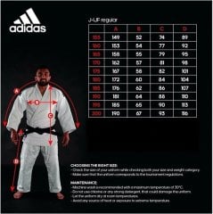 Adidas Champion III IJF Onaylı Judo Elbisesi Beyaz Judogi 165 cm