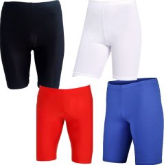 Likralı Kısa Sporcu Taytı - Şort Altı Tayt Beyaz - Small (S)