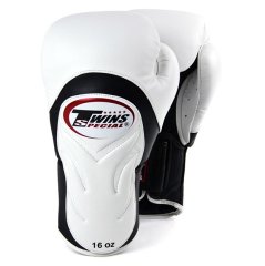 Twins Boks Eldiveni - BGVL6 Twins White-Black Deluxe Sparring Gloves