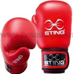 Sting Boks Eldiveni Aiba Onaylı Kırmızı - 12 oz