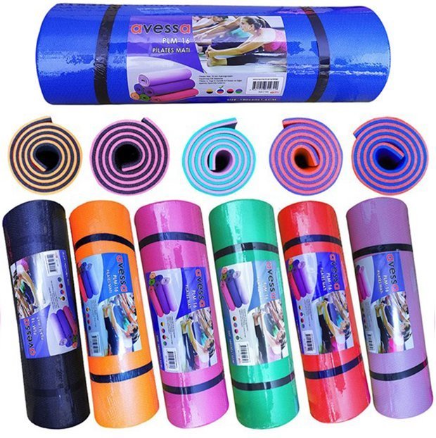 16 mm Çift taraflı Pilates Yoga Aerobik Fitness Mat Minderi