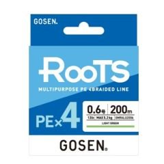 Gosen X4 Roots PE 4 Örgü Spin İpi 200mt Light Green