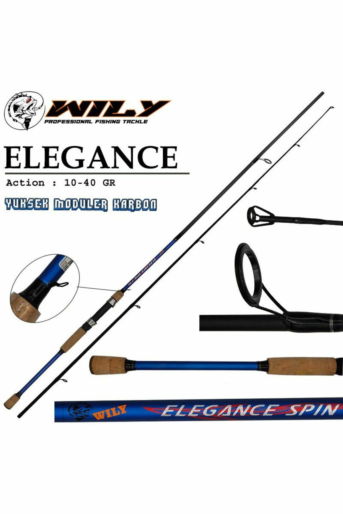 Elegance 270 cm 10-40g Atarlı Karbon Spin Olta Kamışı