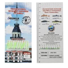 İstavrit Çaparisi UV-GLOW Simli 10 İğneli Kolay Açılan Çapari 0.15mm Beden x 0.25mm Köstek