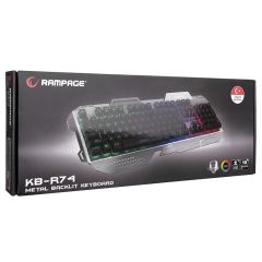 Rampage KB-R74 Gökkuşağı Aydınlatmalı USB Gaming Q Multimedia Klavye