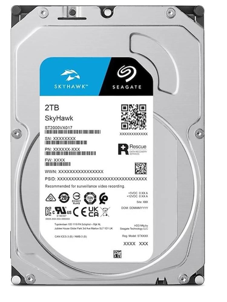 Seagate 2TB ST2000VX017 5900Rpm 256MB Harddisk 7-24 Güvenlik Diski (İthalat)