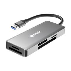 S-link SL-CR51 TypeC ve USB3.0 CF, SD, M2, Micro SD, MS 5 in 1 Metal Kart Okuyucu